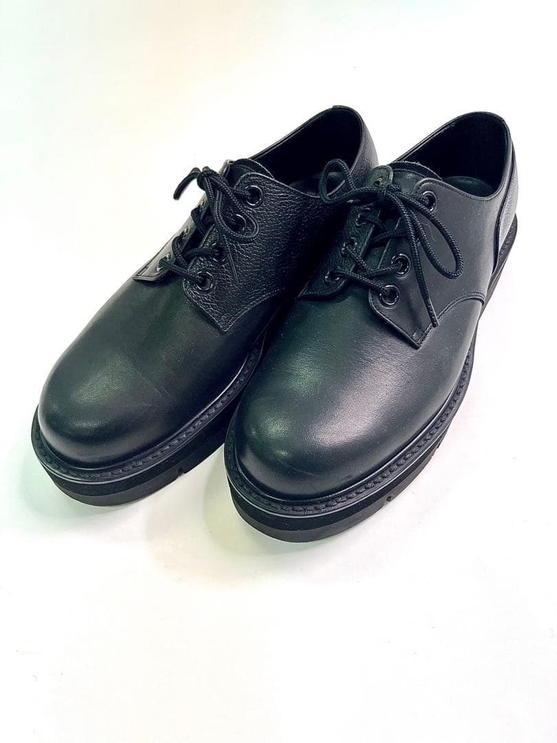 フットザコーチャー プレーントゥシューズ ブラック