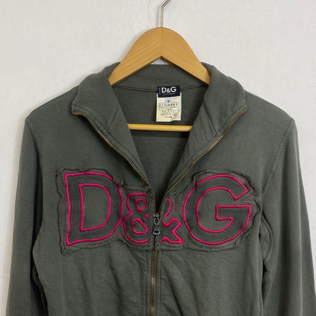 00s D&G スウェット トラックジャケット Y2K クロップド イタリア製