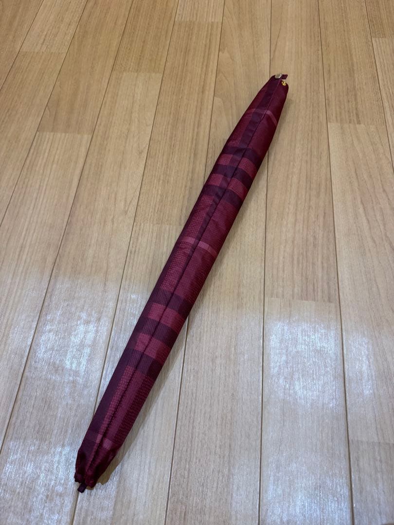 Burberry バーバリー　雨傘　チェック　ボルドー　レッド