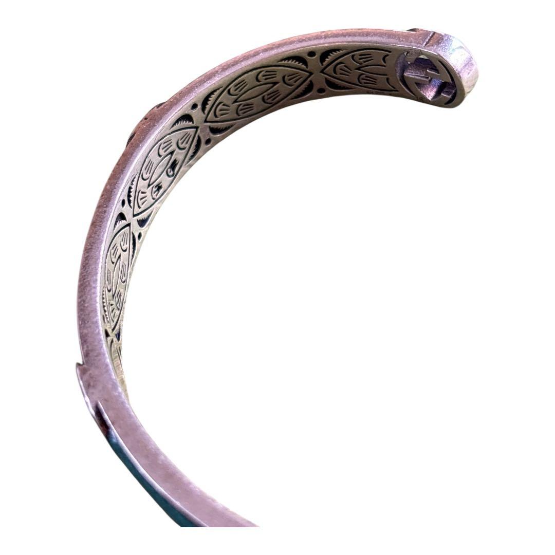 GUCCI グッチ ターコイズ バングル ロッキングG 16 箱有り