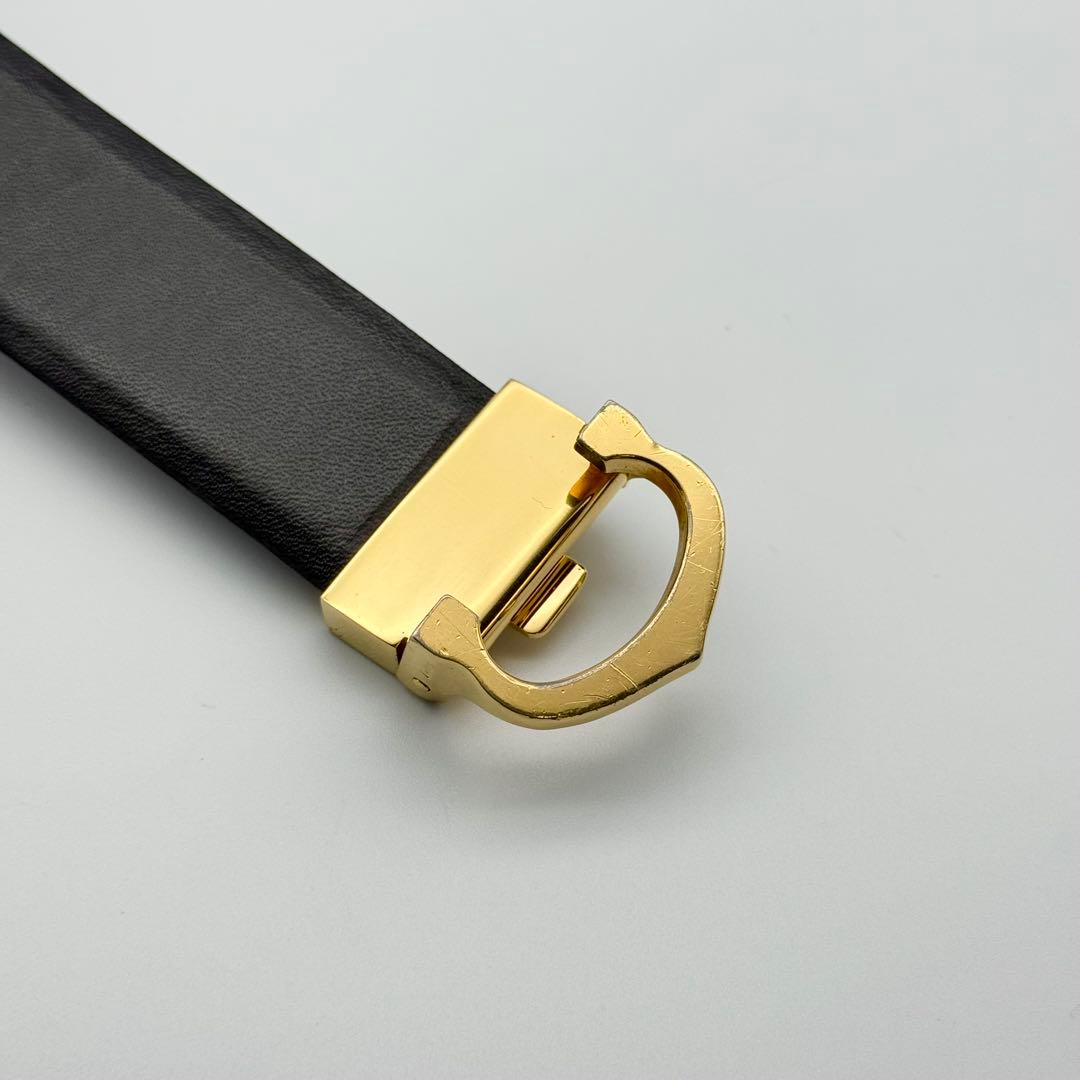 ✨良品✨カルティエ ベルトC金具 ゴールド金具 箱付 男女兼用 2色リバーシブル