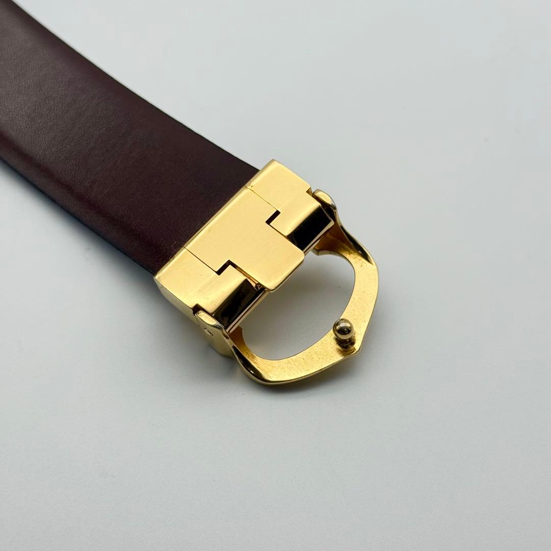 ✨良品✨カルティエ ベルトC金具 ゴールド金具 箱付 男女兼用 2色リバーシブル