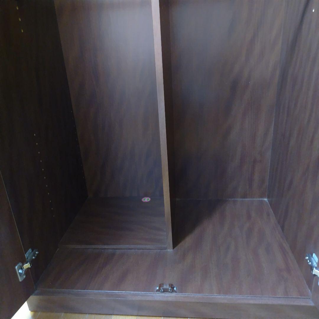 洋服ダンス　クローゼット　ワードローブ　ダークブラウン