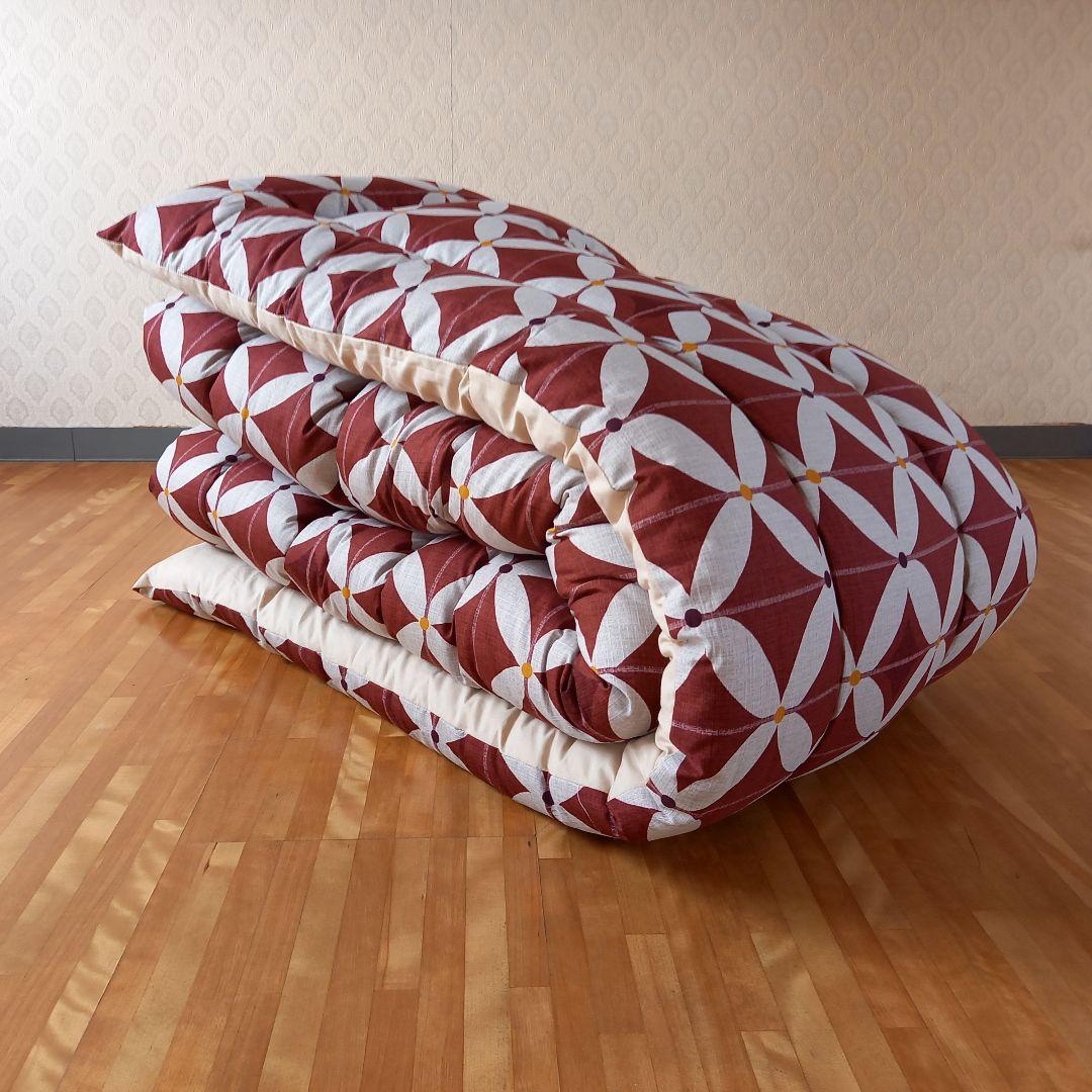 変わり織 大判長方形 厚掛け こたつ布団 綿100％ シャンタン 日本製 A②