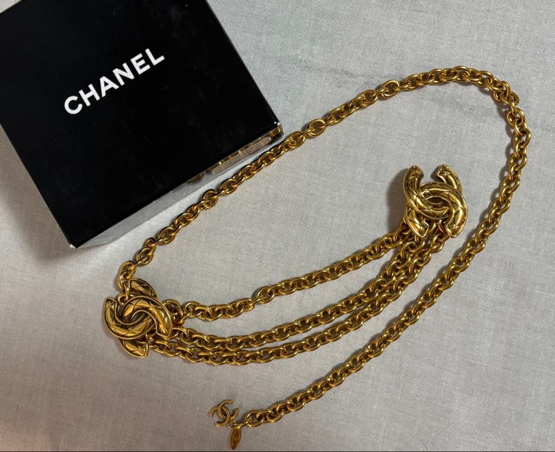CHANEL ゴールド チェーン　ベルト　ココマーク