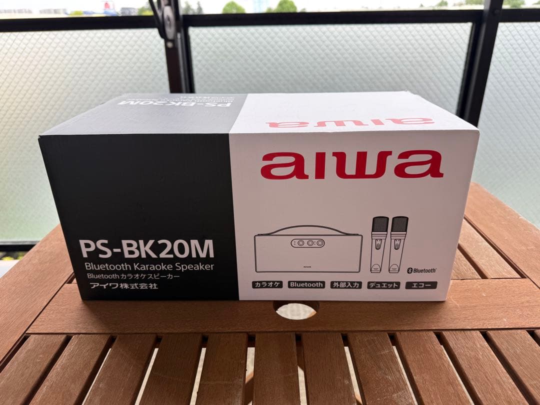 【新品・未使用】aiwa カラオケスピーカー　PS-BK20M
