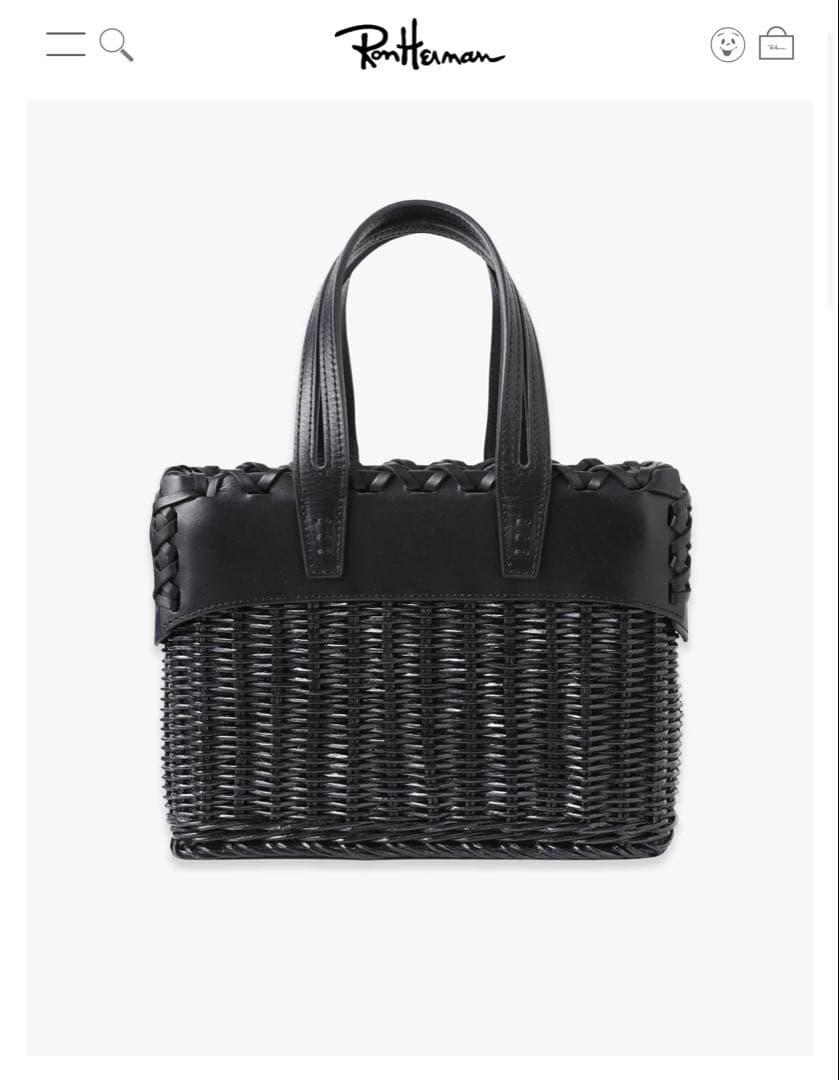 オールブラック ラタン バッグ a vacationロンハーマン