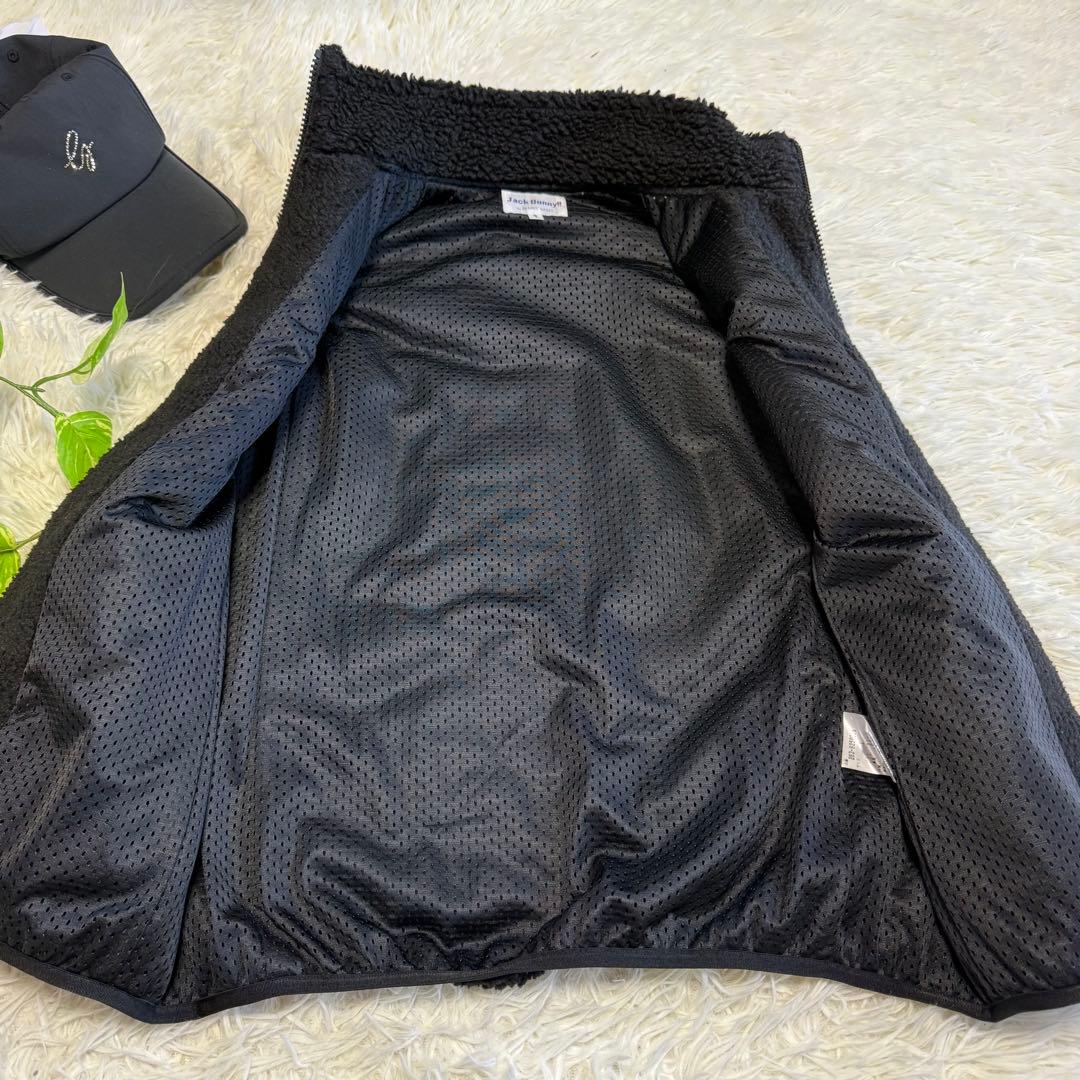 【ジャックバニー】美品 ボアベスト ブラック 1サイズ レディース
