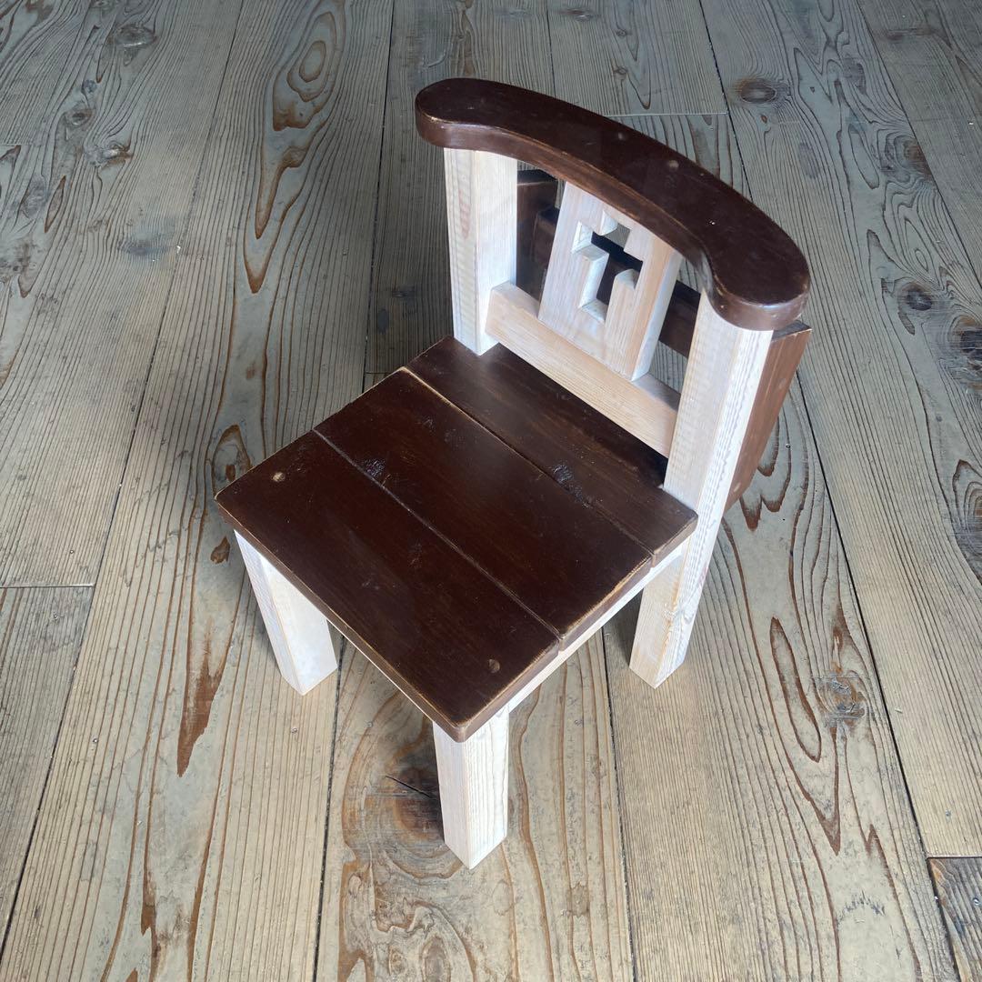 子供用チャーチチェア　アンティーク調　DIY オリジナル