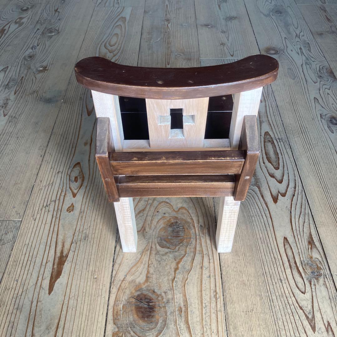子供用チャーチチェア　アンティーク調　DIY オリジナル