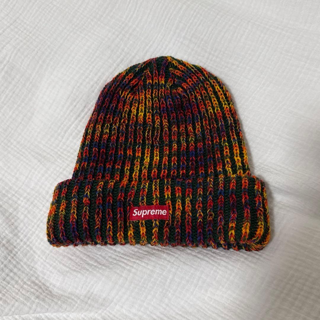 帽子 supreme rainbow loose gauge beanie
