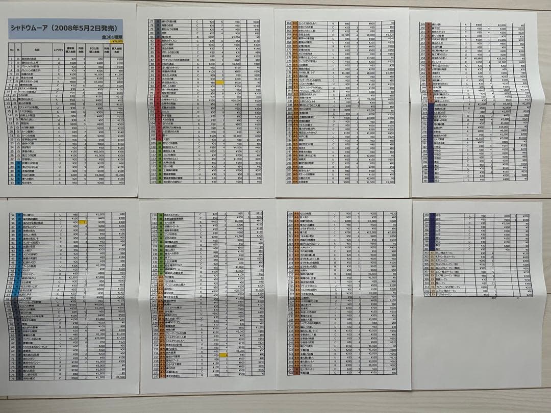 ぱ*か様 MTG シャドウムーア　日本語版　919枚セット