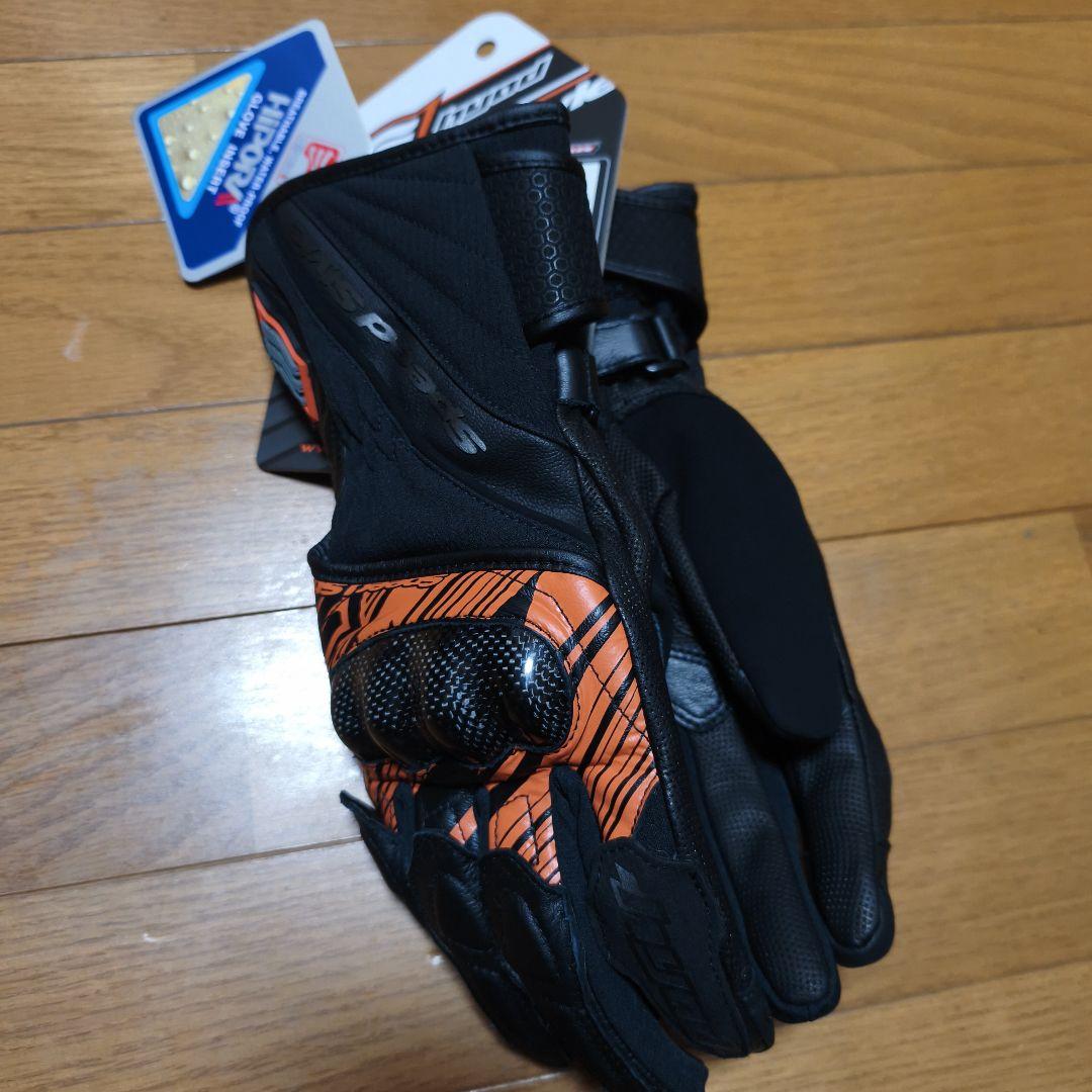 HYOD　ヒョウドウバイク用プロテクター付きグローブ 黒/オレンジ Mサイズ
