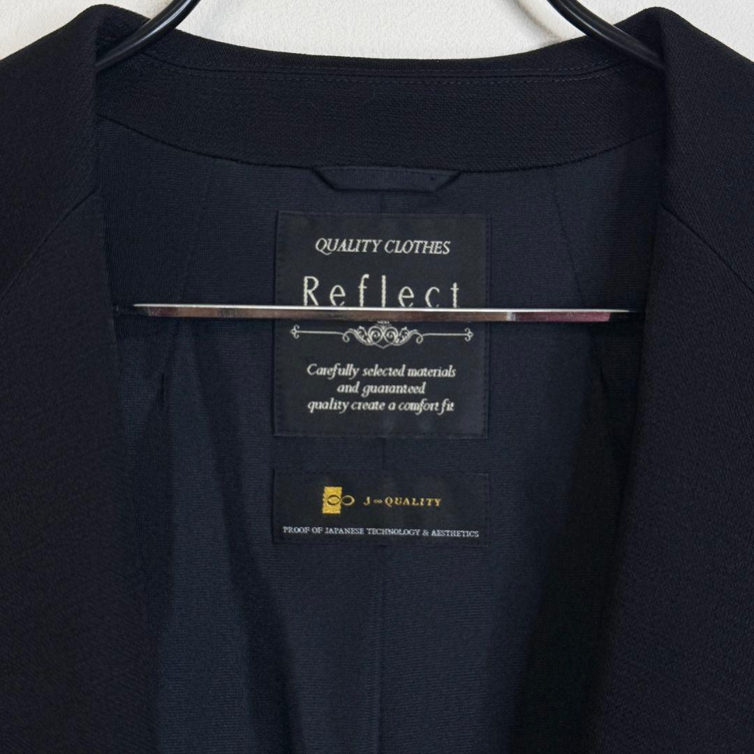 Reflect大きいサイズ ウール混生地 匠ジャケット 黒