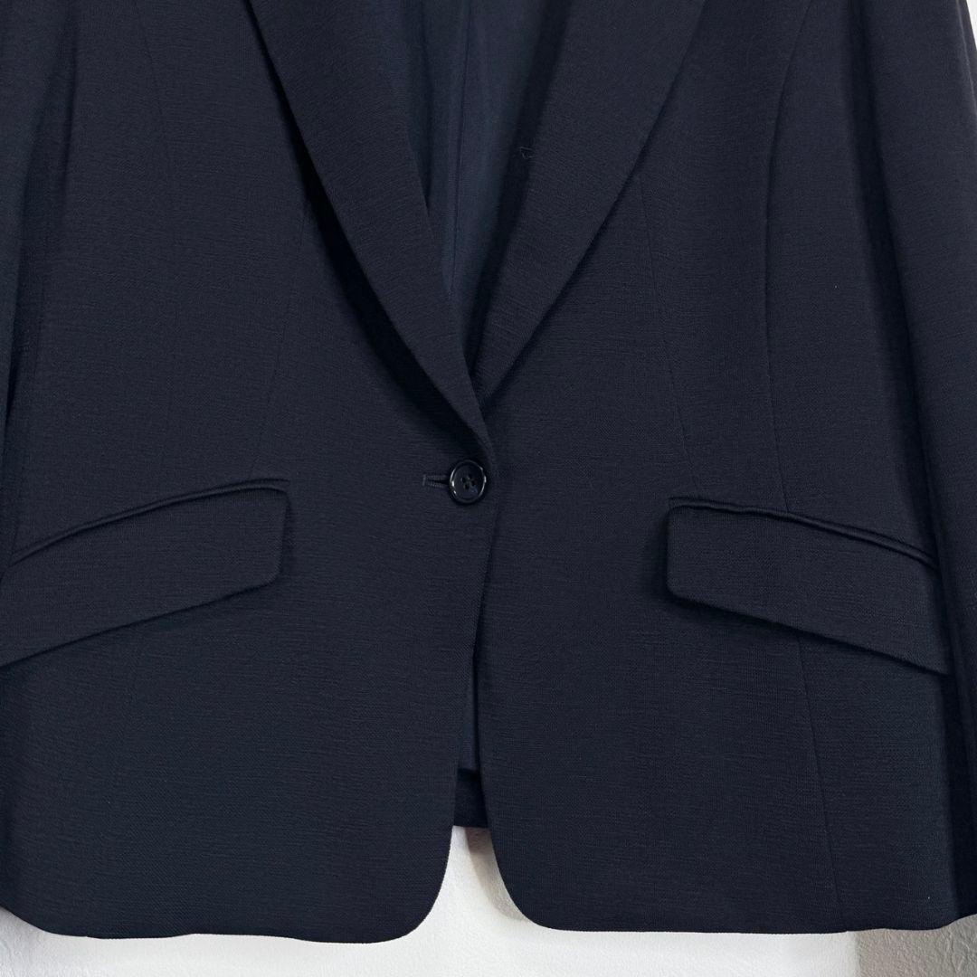 Reflect大きいサイズ ウール混生地 匠ジャケット 黒