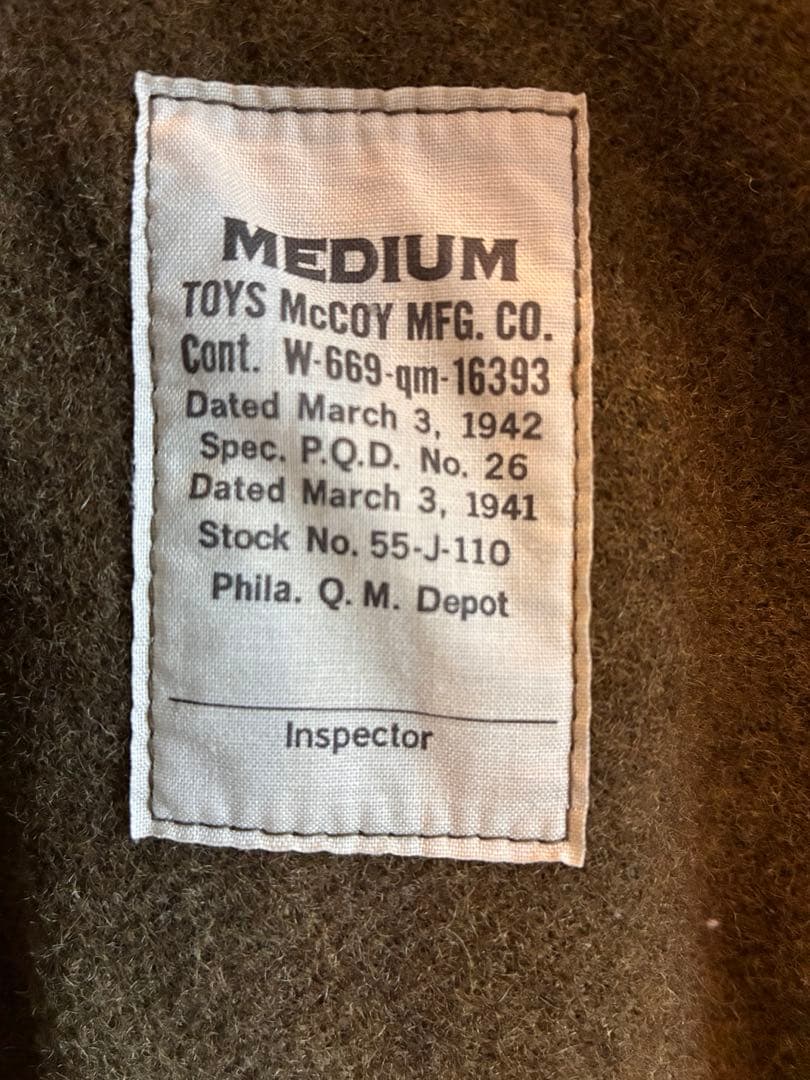 トイズマッコイ　タンカース ミリタリージャケット