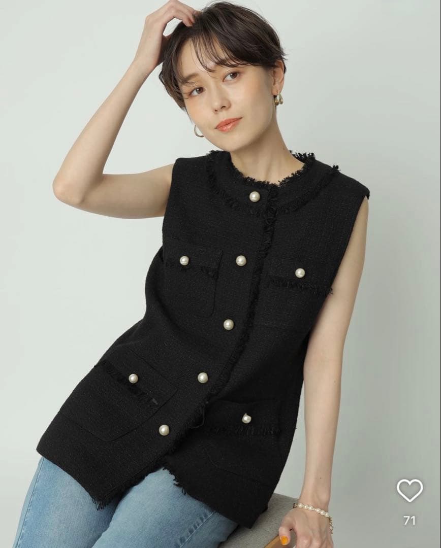 Arpege story アルページュストーリー パールツイード ジレ ベスト