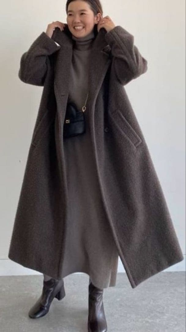 Demi-Luxe BEAMS ナッピングウールダブルブレストコート