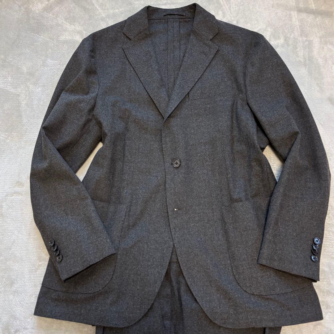 美品 現行ロゴ✨LARDINI セットアップスーツ イージーウェア トラベル50