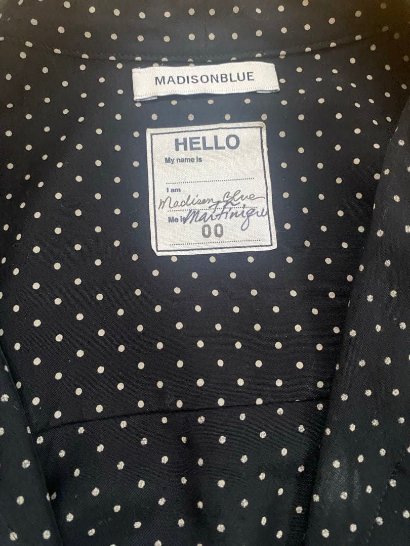 マルティニーク別注マディソンブルードットシャツワンピース