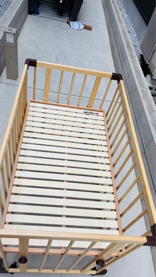 ファルスカ　ベッドサイドベッド　03　(キャスター・ジョイント用安全ベルト付)