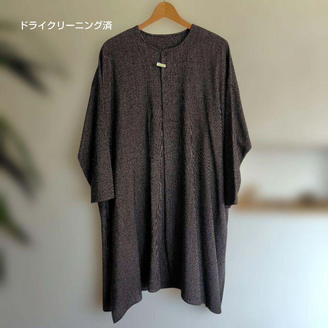 ​【ヨーガンレール】ウール混 着丈96cm とろみワンピース チュニック
