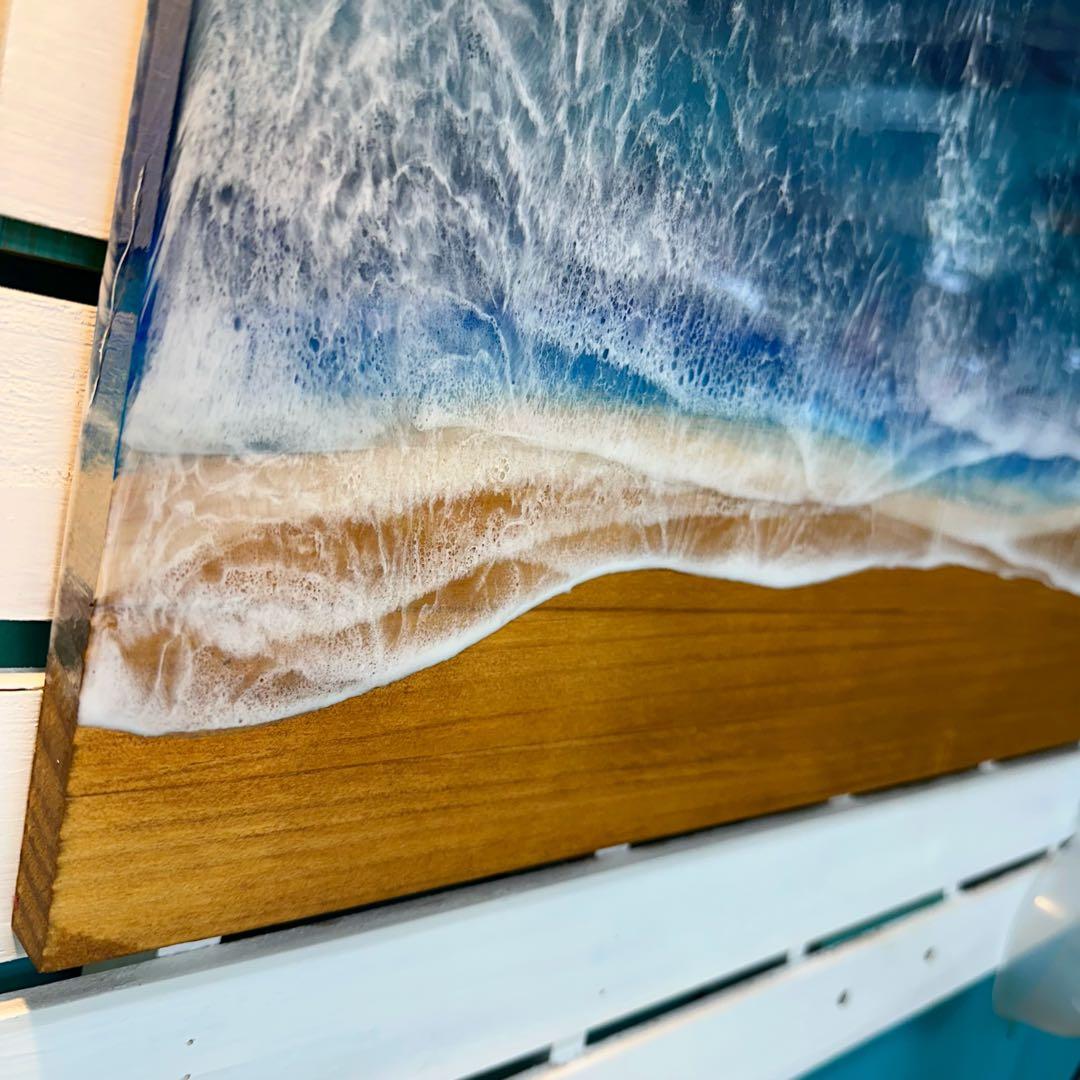 BIG サイズパネル No.198 オーシャンパネル　レジンアート　海アート
