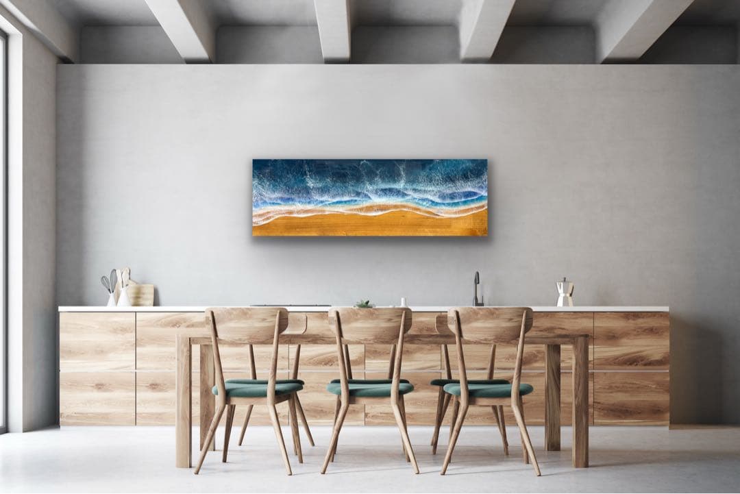 BIG サイズパネル No.198 オーシャンパネル　レジンアート　海アート