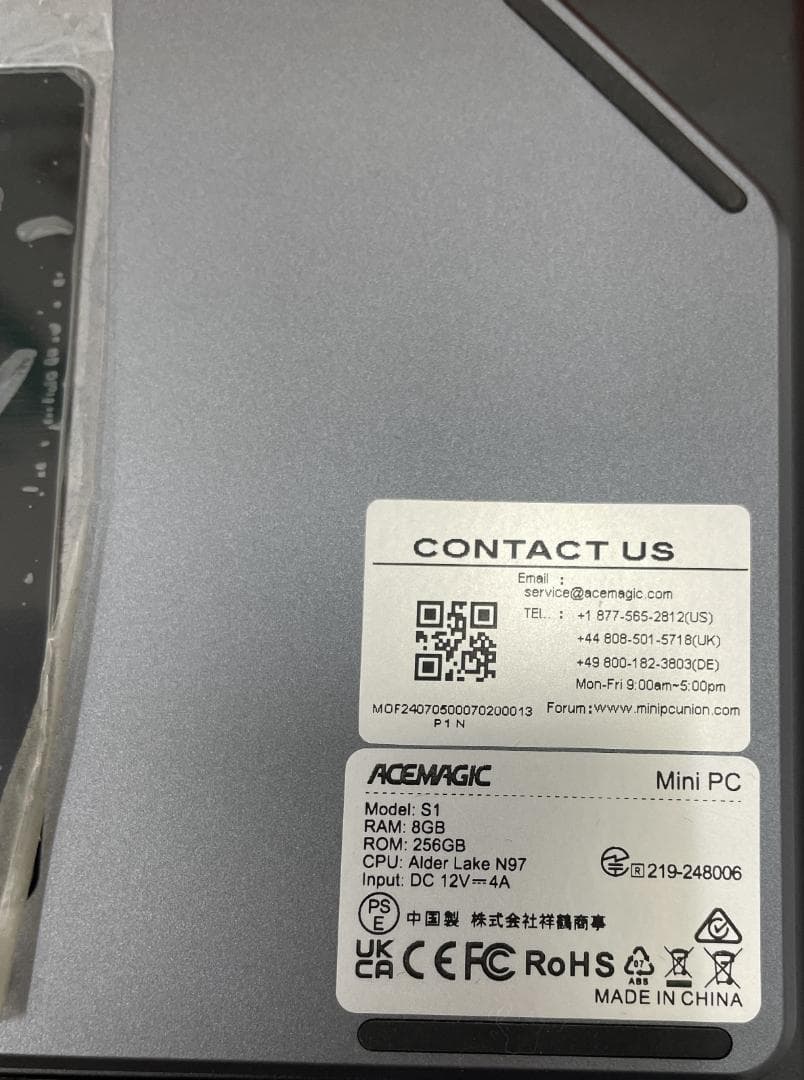 ACEMAGIC エースマジック MiniPC RAM8GB ROM256GB