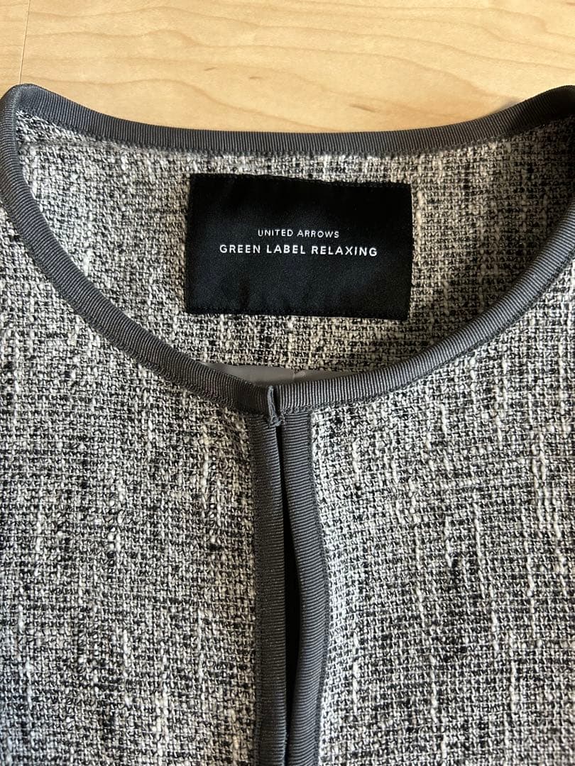 新品未使用【UNITED ARROWS】ツイード ノーカラー スーツ 入学式