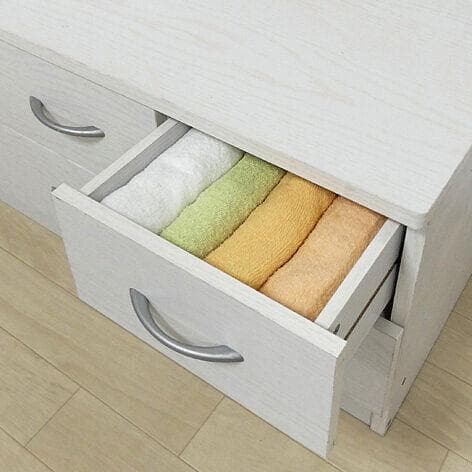 ローチェスト幅89.5 ホワイトオーク系 タンス 新生活 衣類収納（1174）