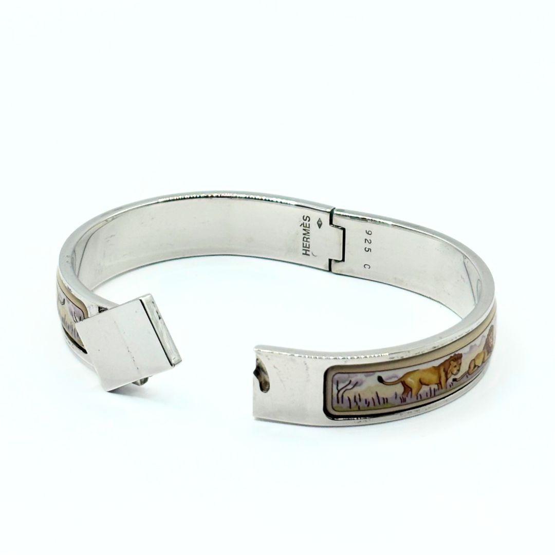 エルメス エナメルバングル シルバー925 アニマルモチーフ ヴィンテージ