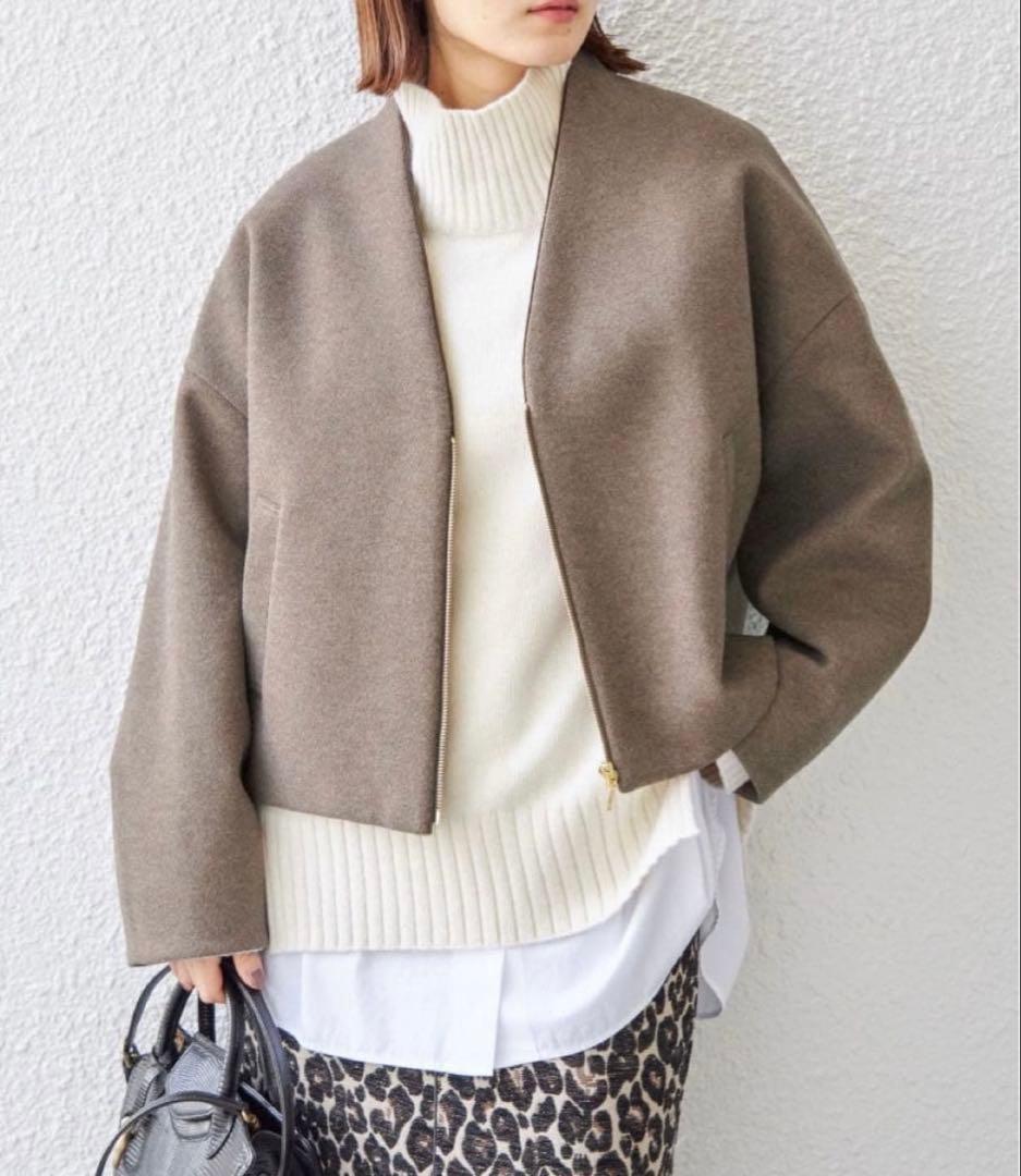 のーこ【2023AW】SHIPS パイピング デザイン ジップ ブルゾン