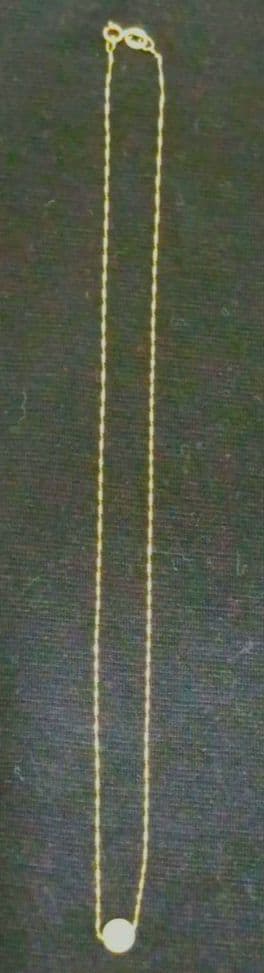 一粒パールネックレス　K18