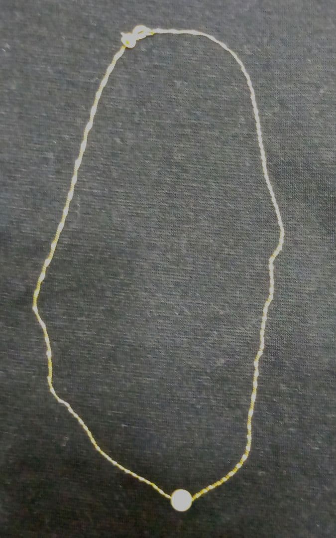 一粒パールネックレス　K18