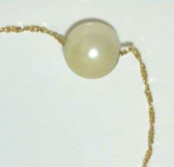 一粒パールネックレス　K18