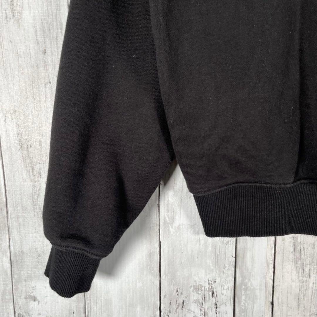 ディスイズネバーザット スウェット トレーナー 刺繍ロゴ ブラック S