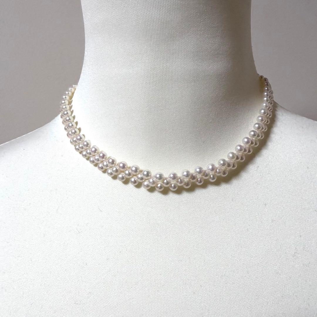 美品★あこや真珠 チョーカー ネックレス ベビーパール 本真珠 シルバー金具