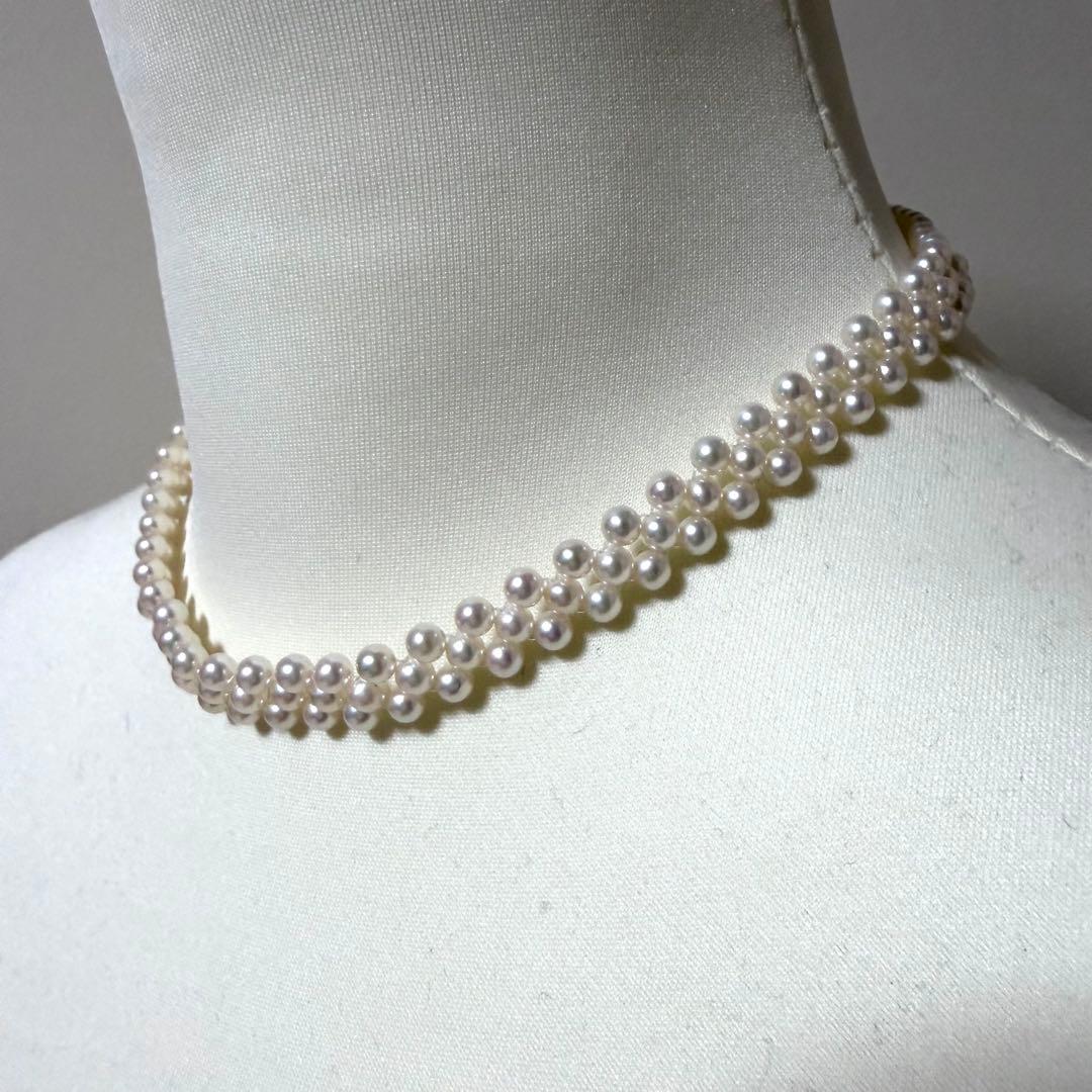 美品★あこや真珠 チョーカー ネックレス ベビーパール 本真珠 シルバー金具