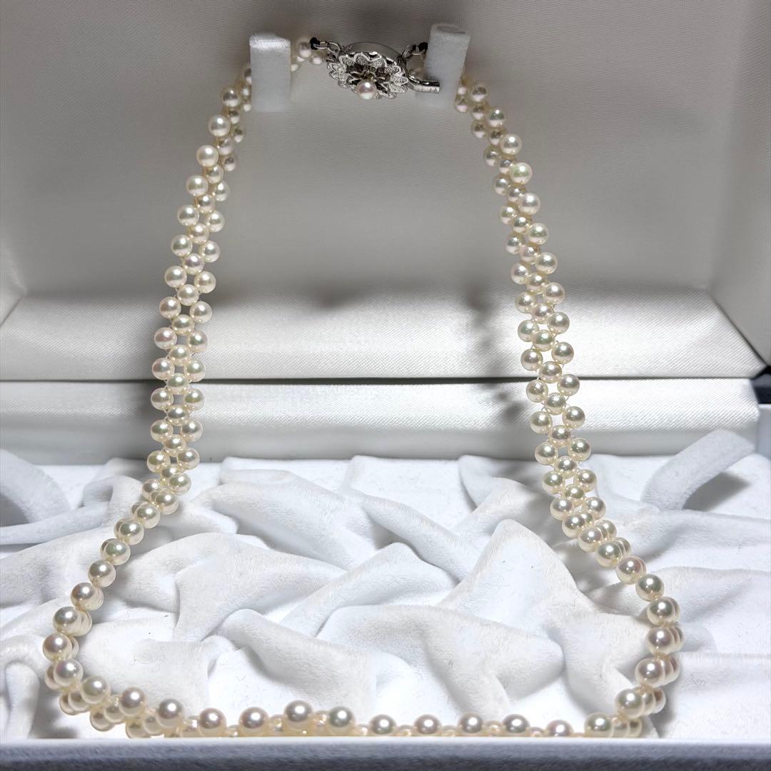 美品★あこや真珠 チョーカー ネックレス ベビーパール 本真珠 シルバー金具