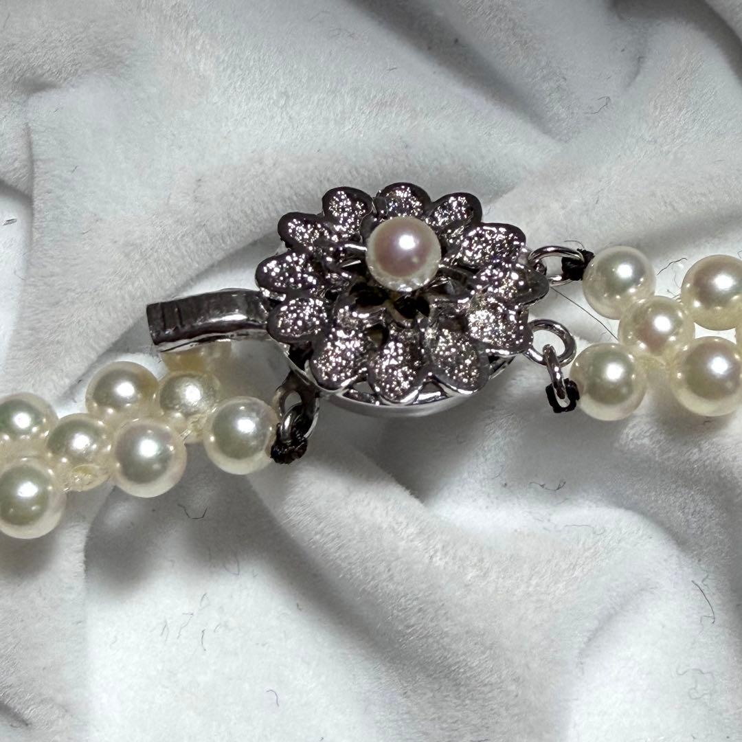 美品★あこや真珠 チョーカー ネックレス ベビーパール 本真珠 シルバー金具