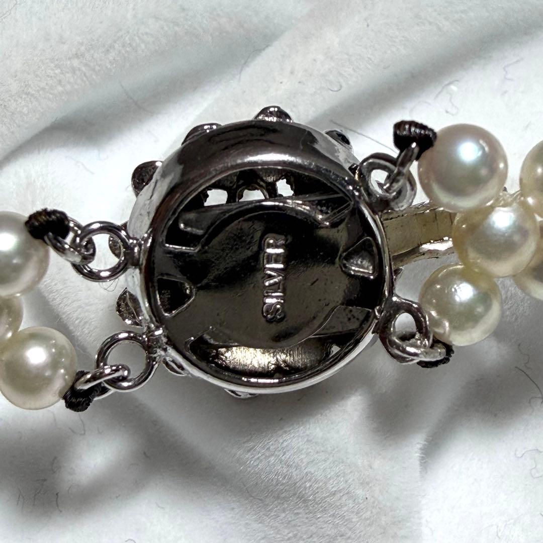 美品★あこや真珠 チョーカー ネックレス ベビーパール 本真珠 シルバー金具