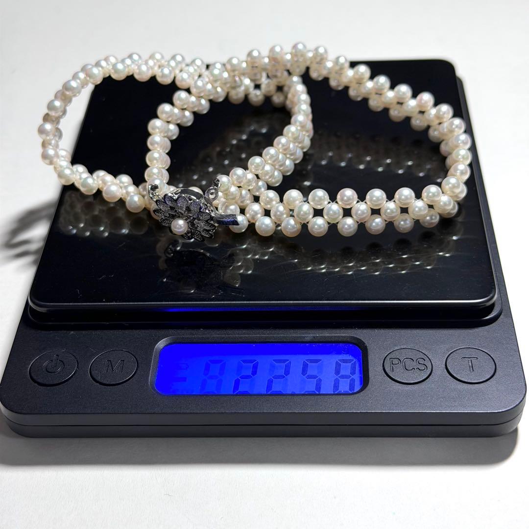 美品★あこや真珠 チョーカー ネックレス ベビーパール 本真珠 シルバー金具