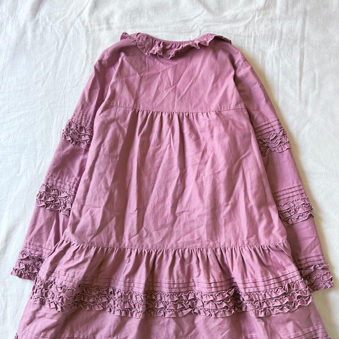 【高級】PINK HOUSE チュニック トップス フリル パープル デザイン◎