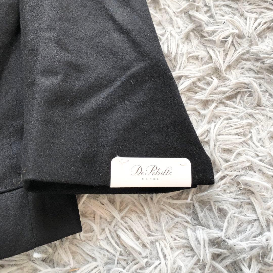 De Petrillo【M】タグ付き 金ボタン テーラードジャケット 黒 伊製