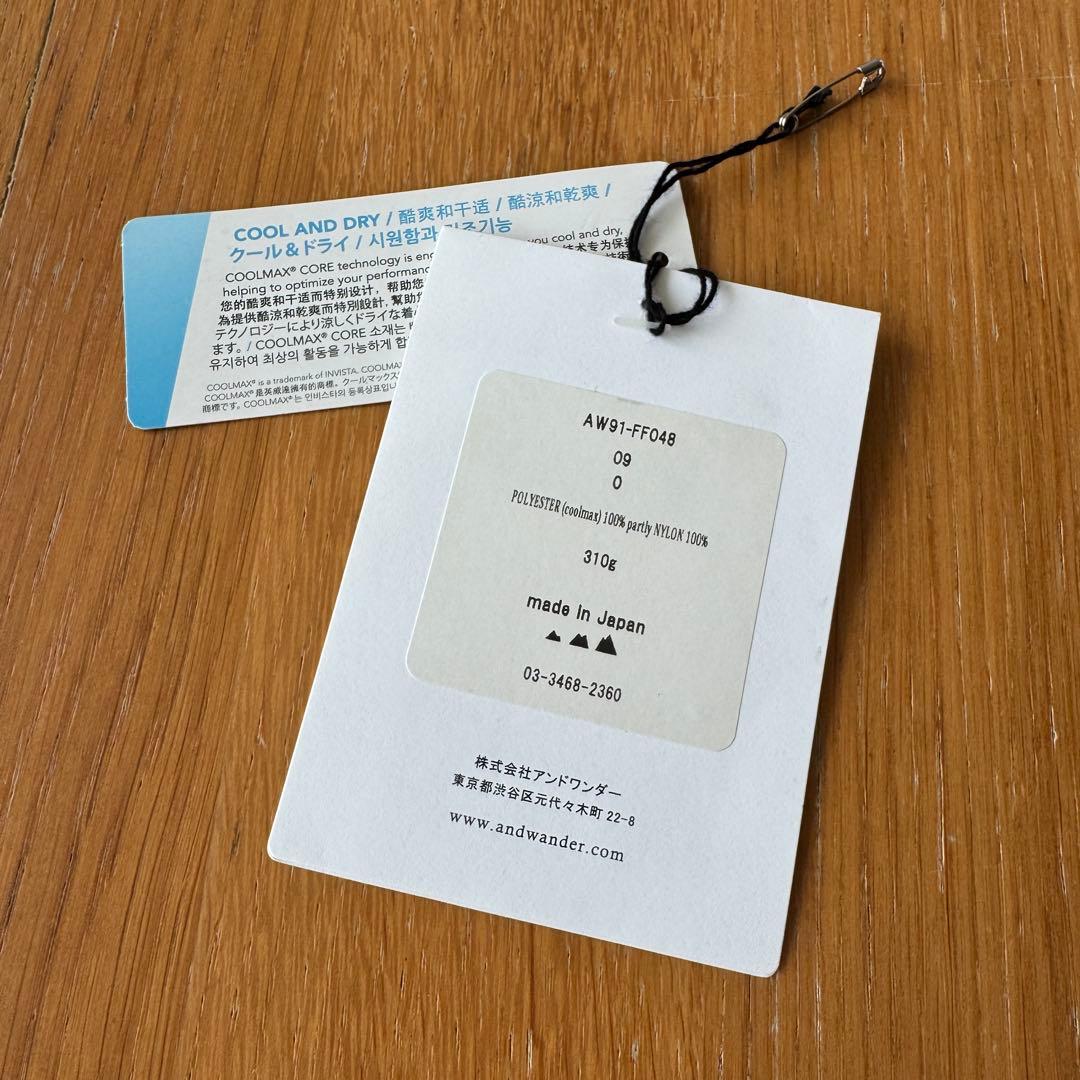 and wander アンドワンダー ショットパンツ＋帽子　２点セット　日本製