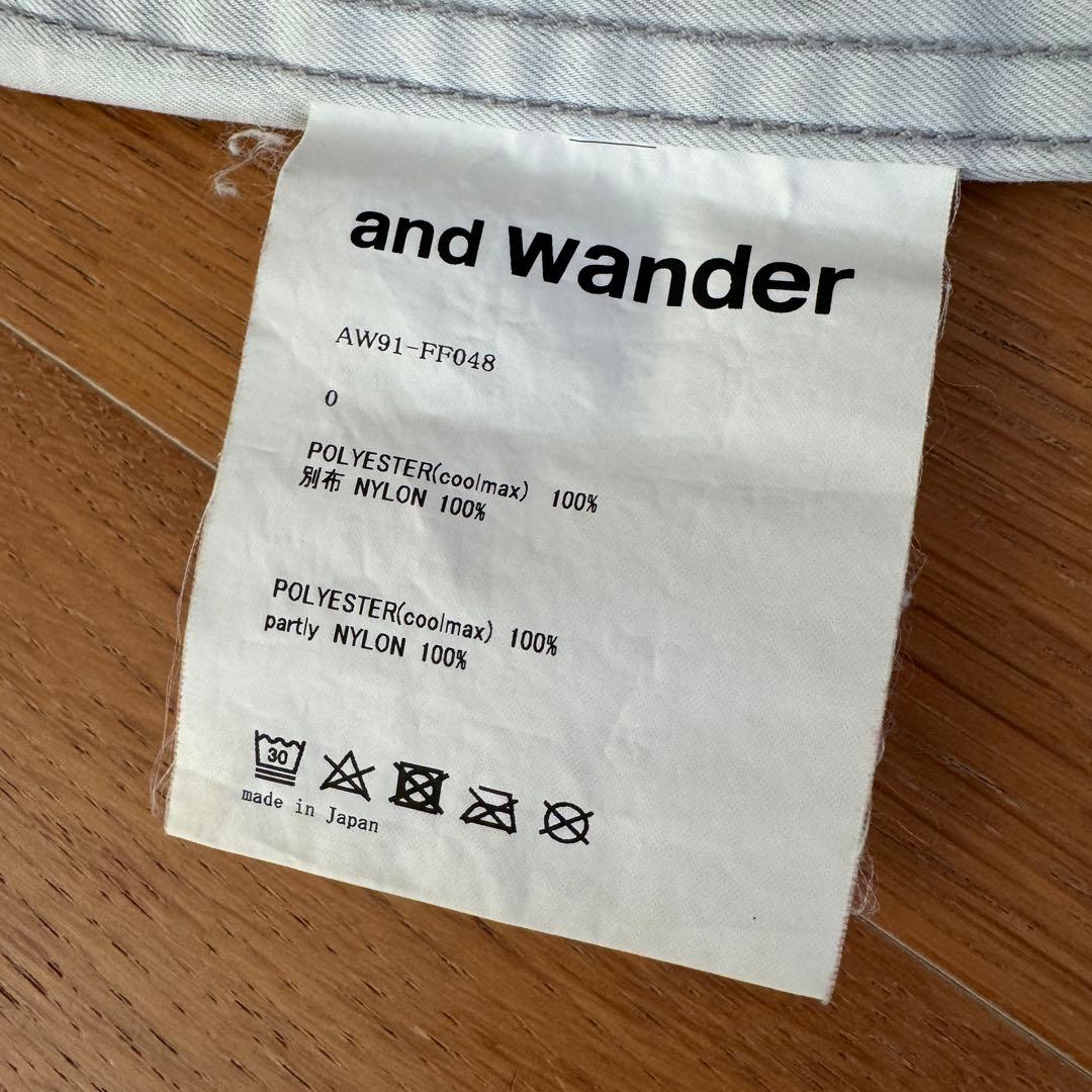 and wander アンドワンダー ショットパンツ＋帽子　２点セット　日本製