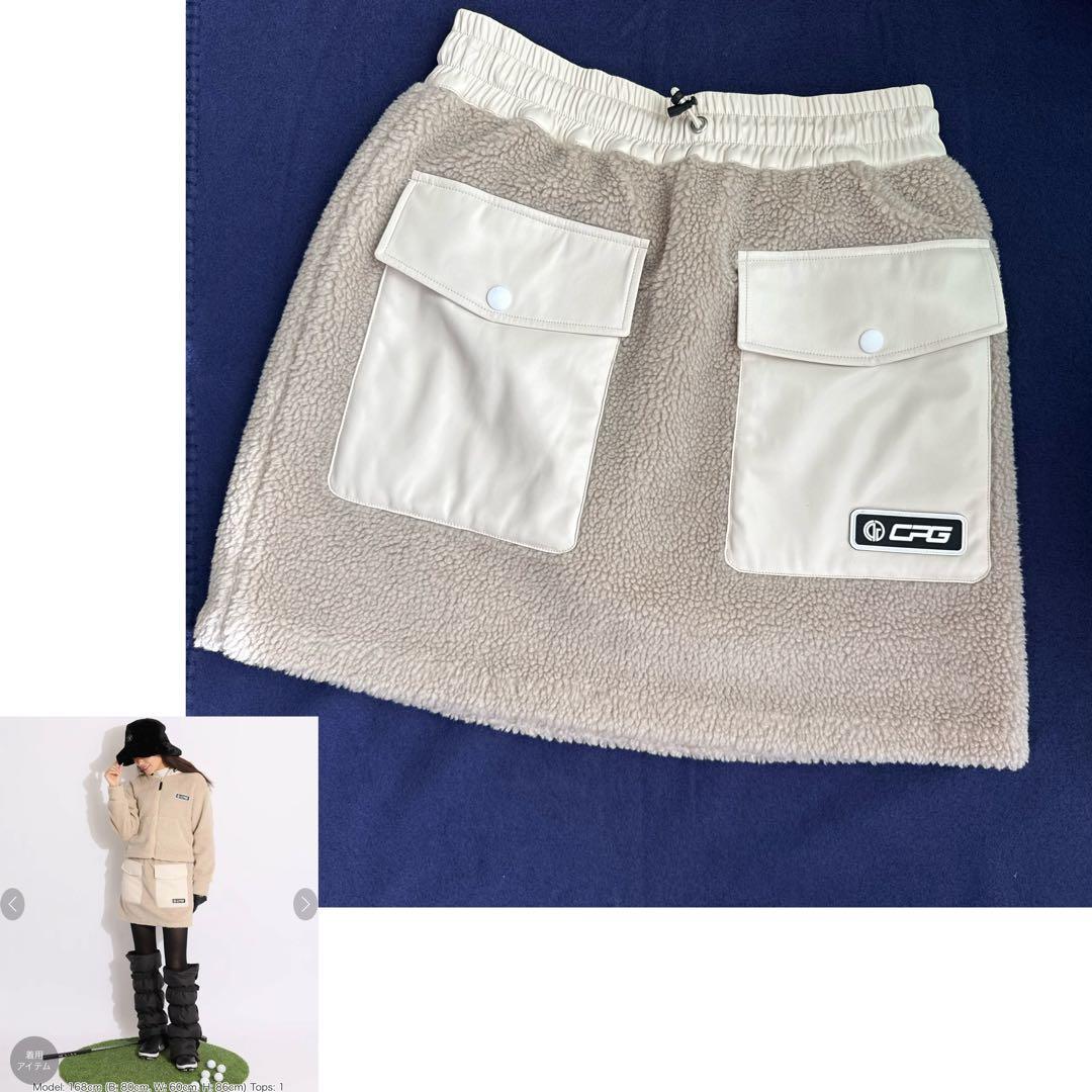 最終値下げ！CPG GOLFシーピージーゴルフ合皮切替ボアスカート 定価3.9万