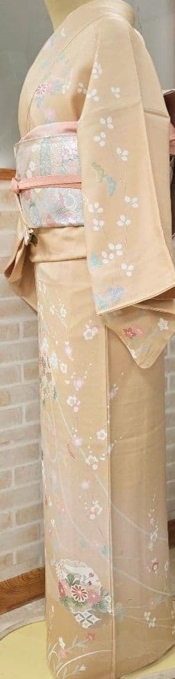 訪問着 4点フルセット、着物、袋帯、帯締め、帯揚げ