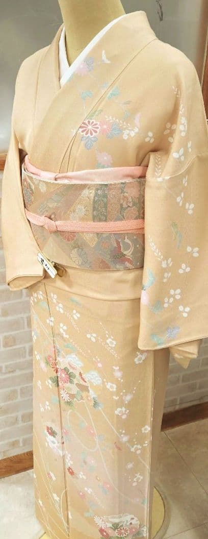 訪問着 4点フルセット、着物、袋帯、帯締め、帯揚げ
